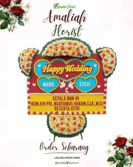 Papan Bunga Pernikahan Karta Sari